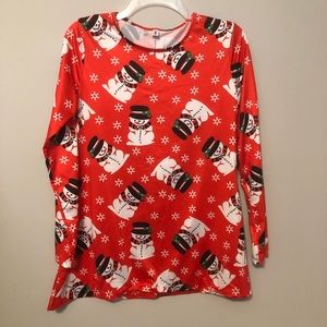 Snowman long sleeve shirt medium